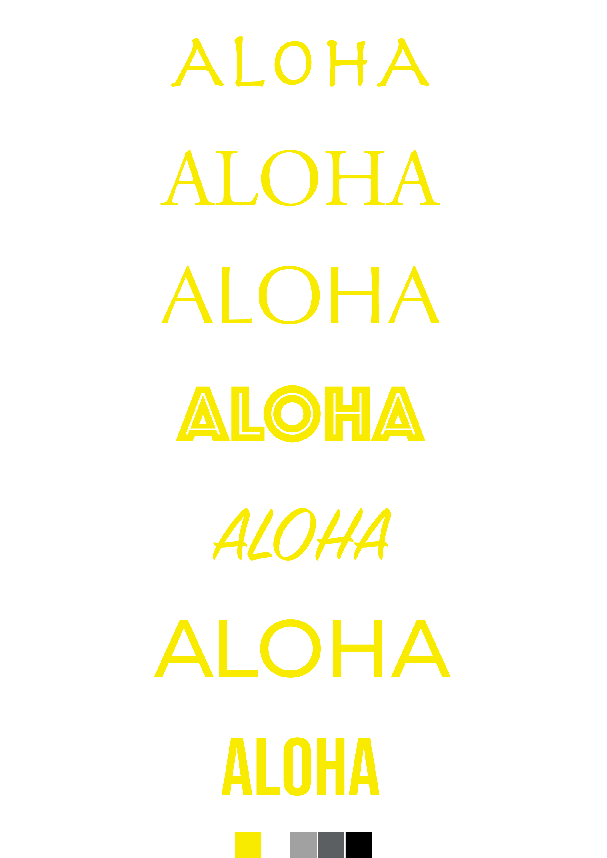 Sticker Schriftzug ALOHA